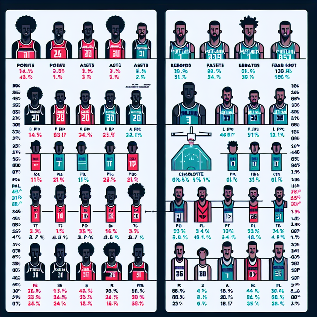 Сравнение статистики игроков: Портленд Трэйл Блэйзерс и Шарлотт Хорнетс