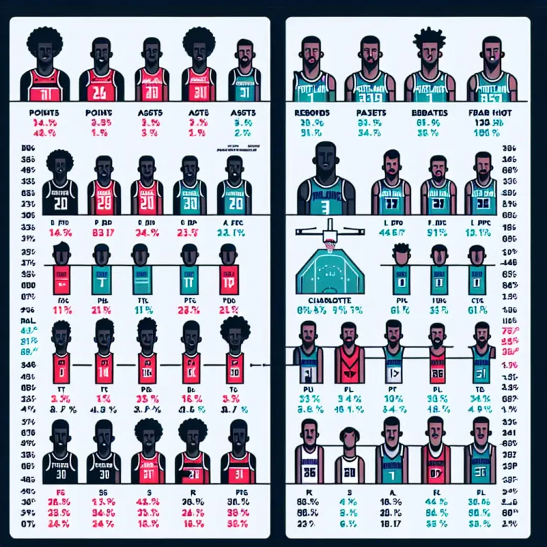 Сравнение статистики игроков: Портленд Трэйл Блэйзерс и Шарлотт Хорнетс